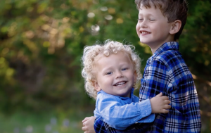 Two smiling healthy children